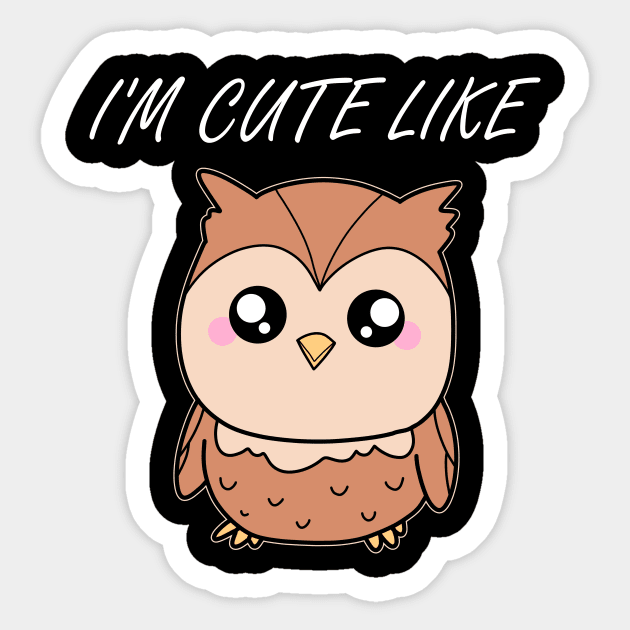 Cute Owl Sticker by Imutobi